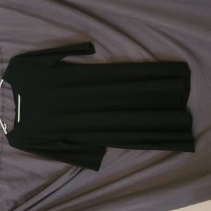 Alya Black Quarter Sleeve Soft Dress